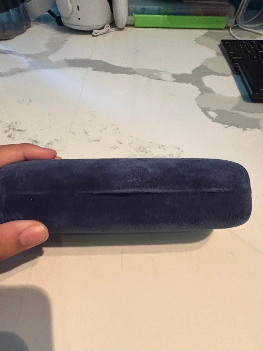 Gucci Velvet Eyewear Case in Navy and Burgundy